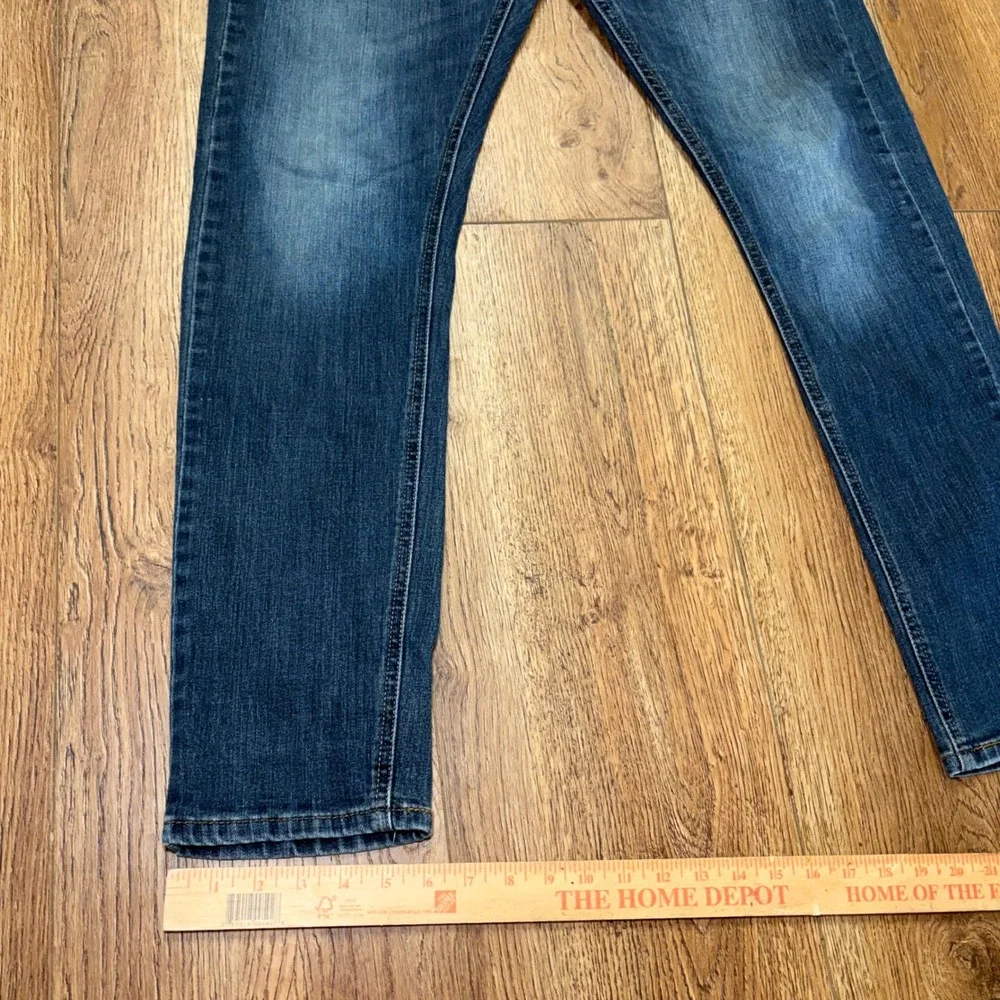 Levi's 512 Slim Taper Jeans Mens 36x31 Blue Faded Denim Stretch Pants Dark wash